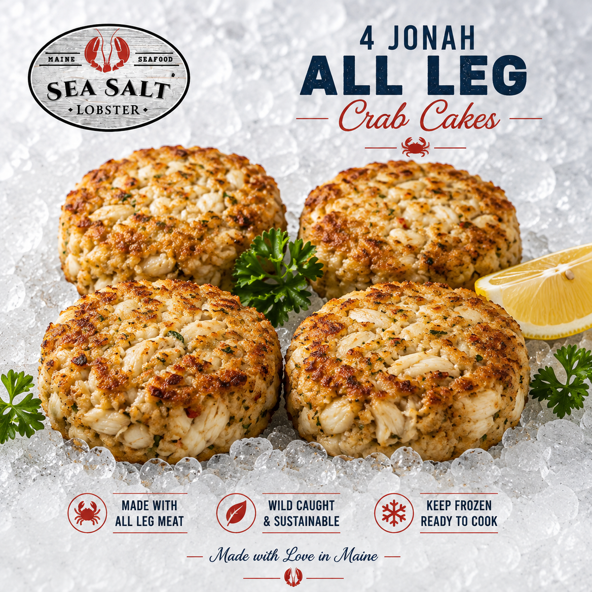 Crab cakes, four pack