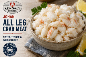 All-leg Jonah crab meat in a one pound container
