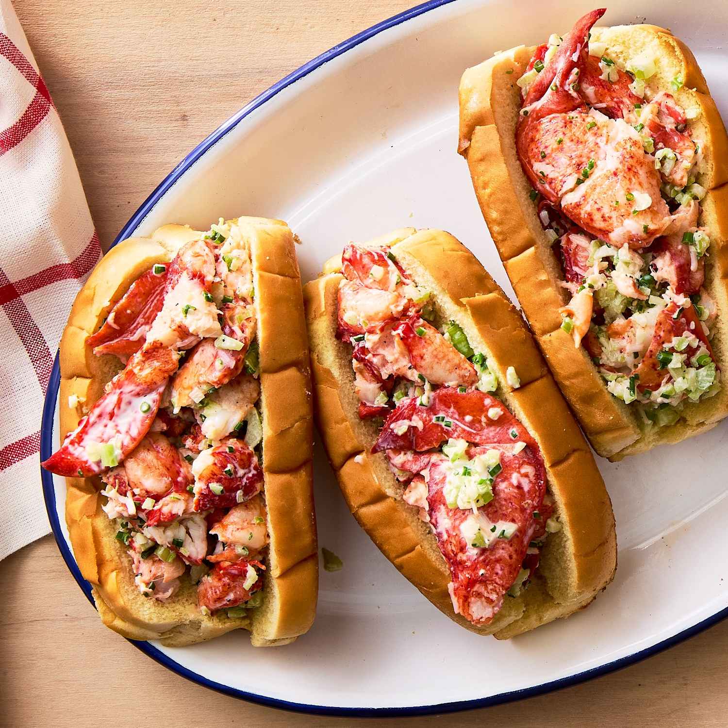 Maine lobster rolls on toasted buns